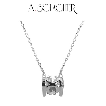 (XLA2N023) Golden Radiance Halskette (0,2 ct. Rundschliff)