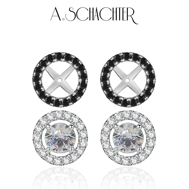 Noir & Lumière Duo — Black（1 ct. Round cut)