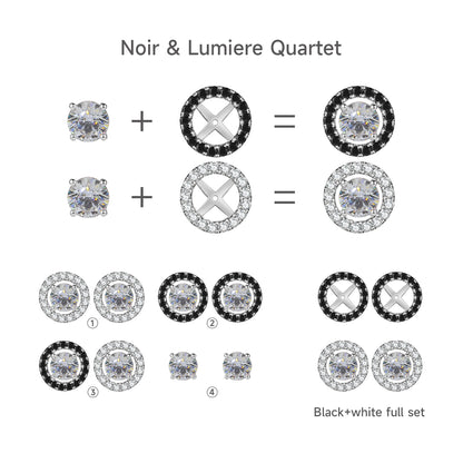Noir & Lumière Duo — Black（1 ct. Round cut)