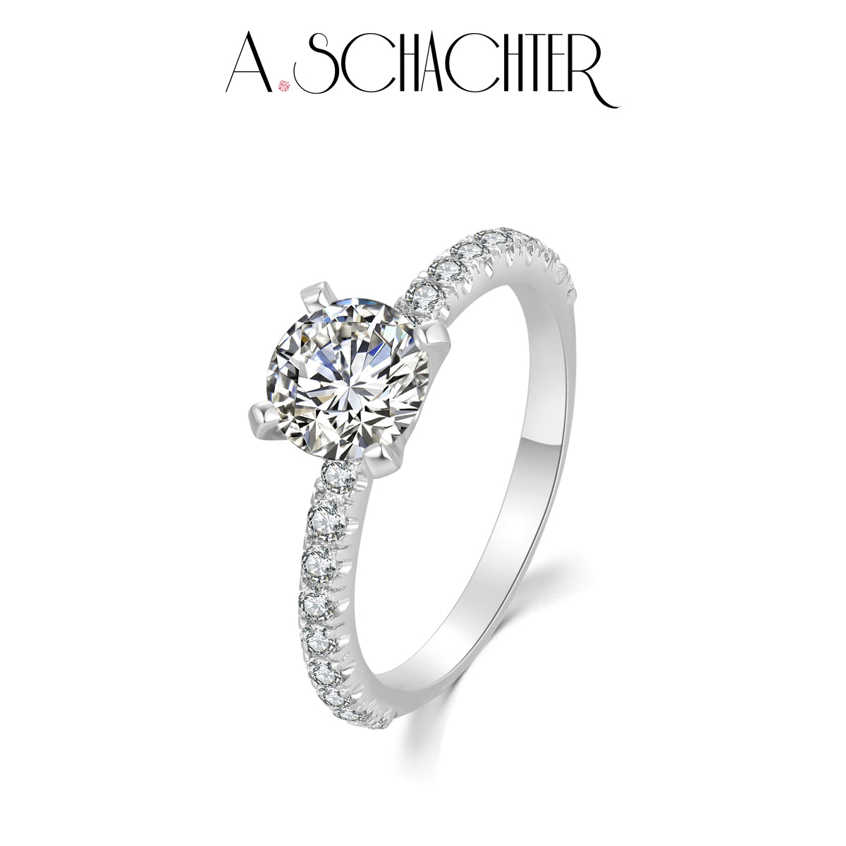 Sparkle Classic Round Solitaire Diamond Ring (1.09 ct / D /VVS1 . Round cut)