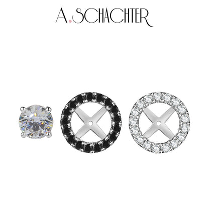 Noir & Lumière Duo — Black（1 ct. Round cut)